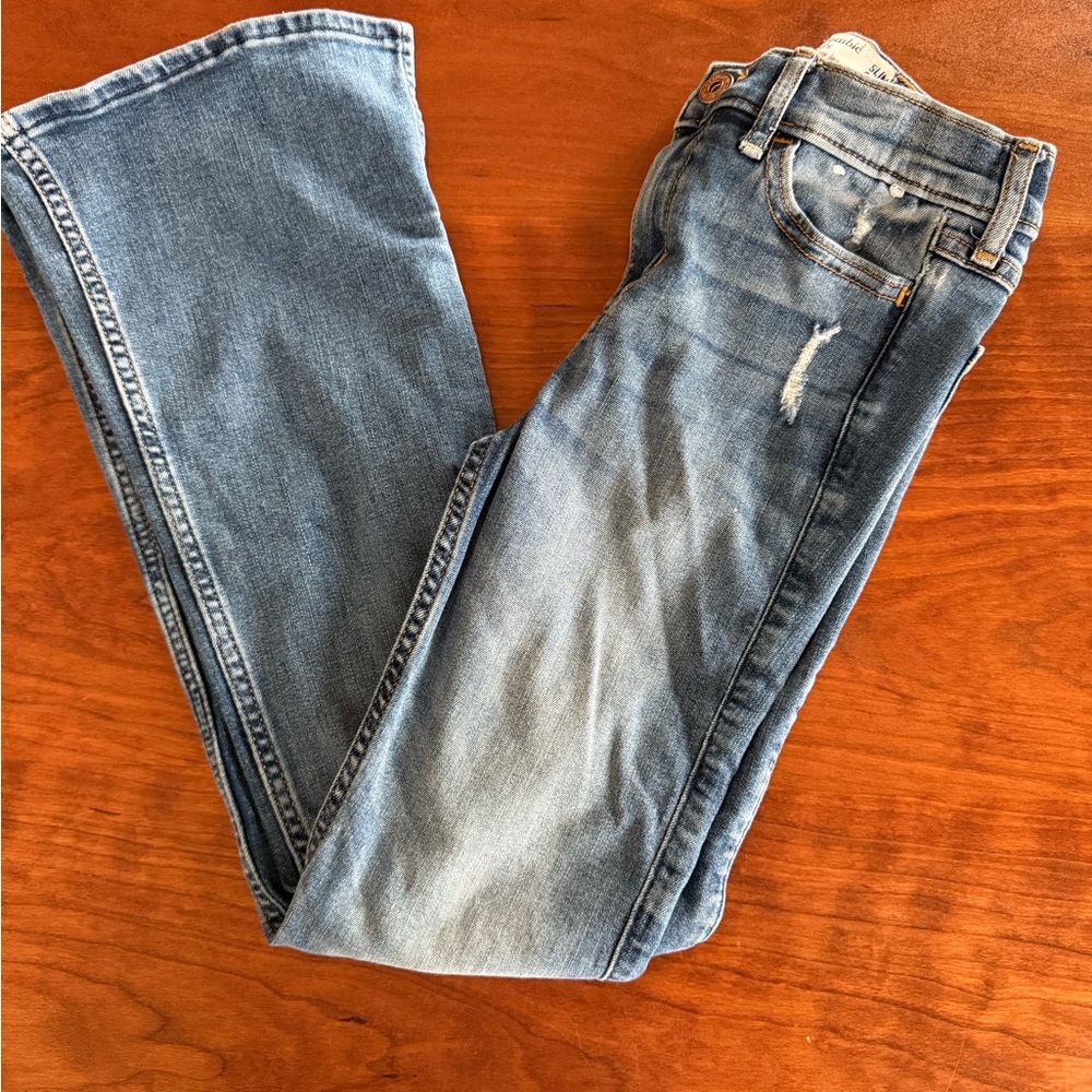 Abercrombie Kids High Rise Flare Leg Jeans
